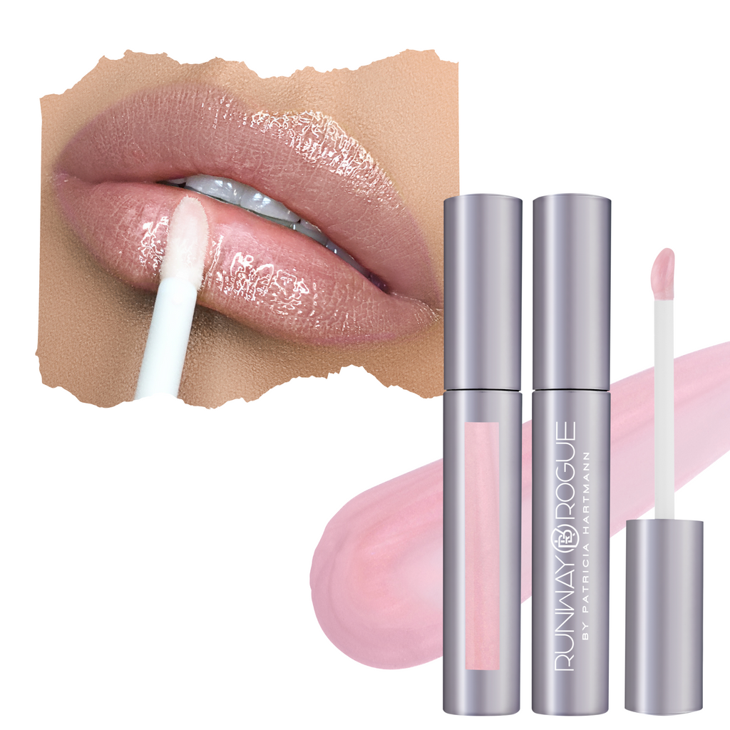 lip and product image of Runway Rogue Lip Gloss in shade Bride in Show