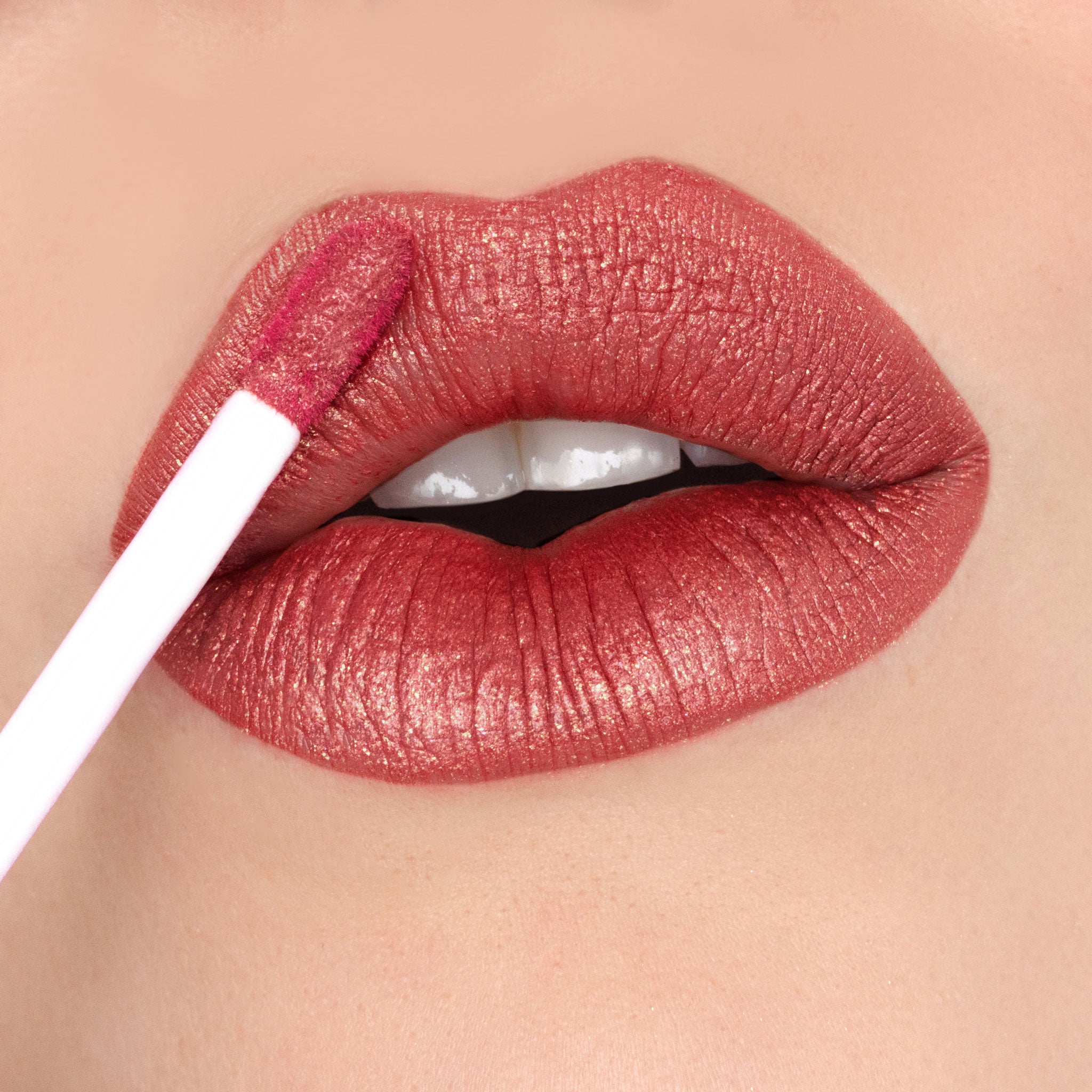 Runway Rogue Pearl Glam Long Wear Shimmer Liquid Lipstick, Metallic Soft Earthy-Red Lipstick With Gold Shimmer, Day Rate Runway Rogue Pearl Glam Long Wear Shimmer Liquid Lipstick, Metallic Soft Earthy-Red Lipstick With Gold Shimmer, Day Rate
