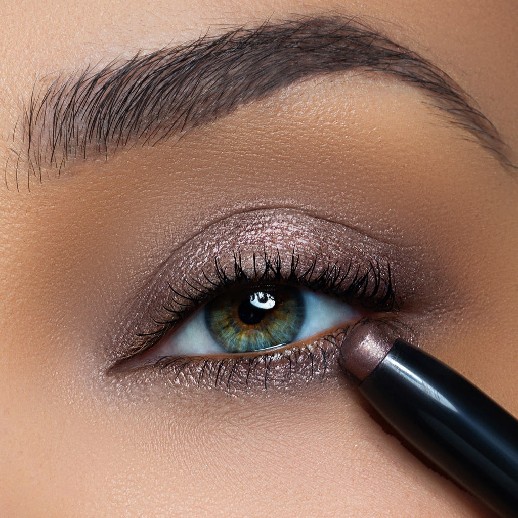 Curtain Call | A Smokey Slate Mauve Shimmer Eyeshadow Stick – Runway Rogue
