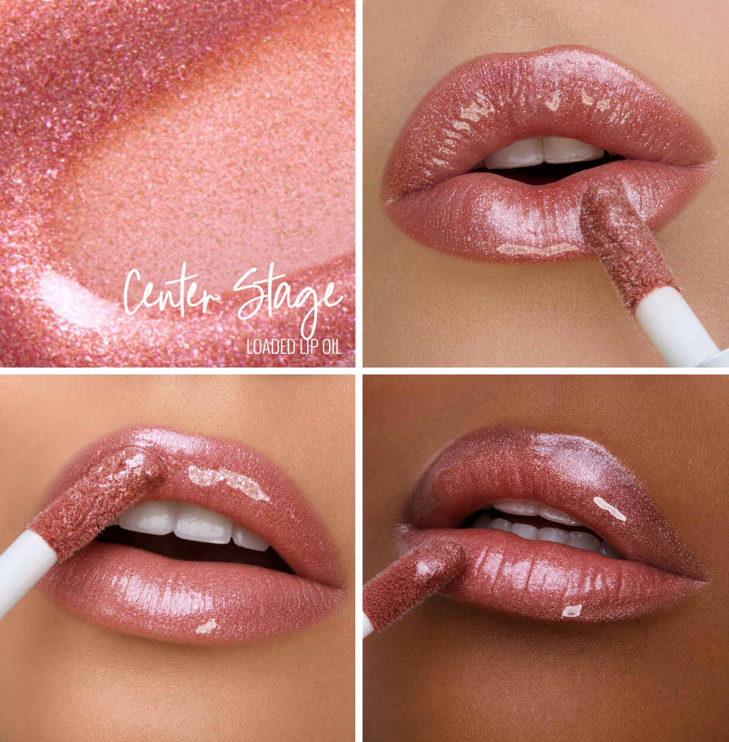 Center Stage | A Soft Sable Rose Lip Oil with Multifaceted Shimmer