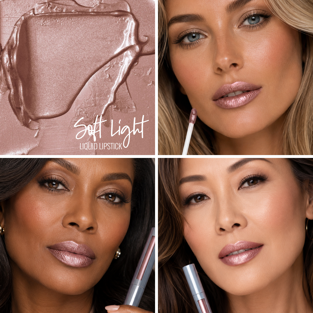 Soft Light | Dark Nude Shimmer Lipstick | Runway Rogue