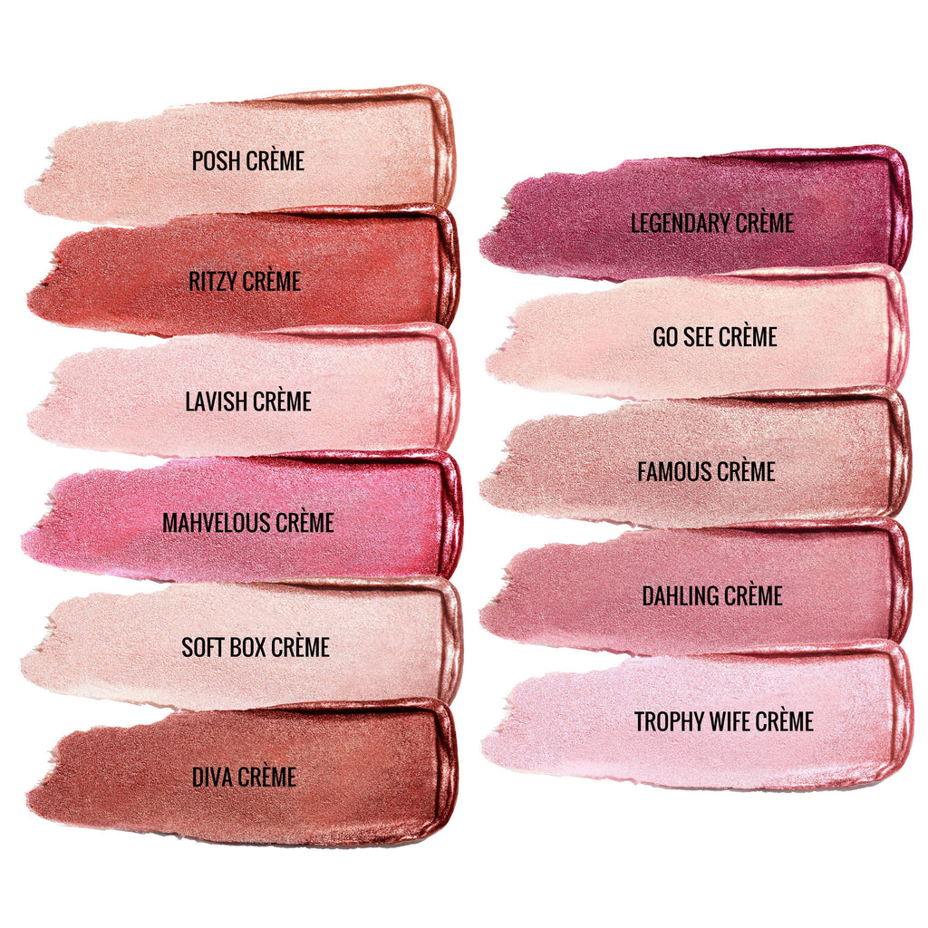 Satin Shimmer lipstick color swatches