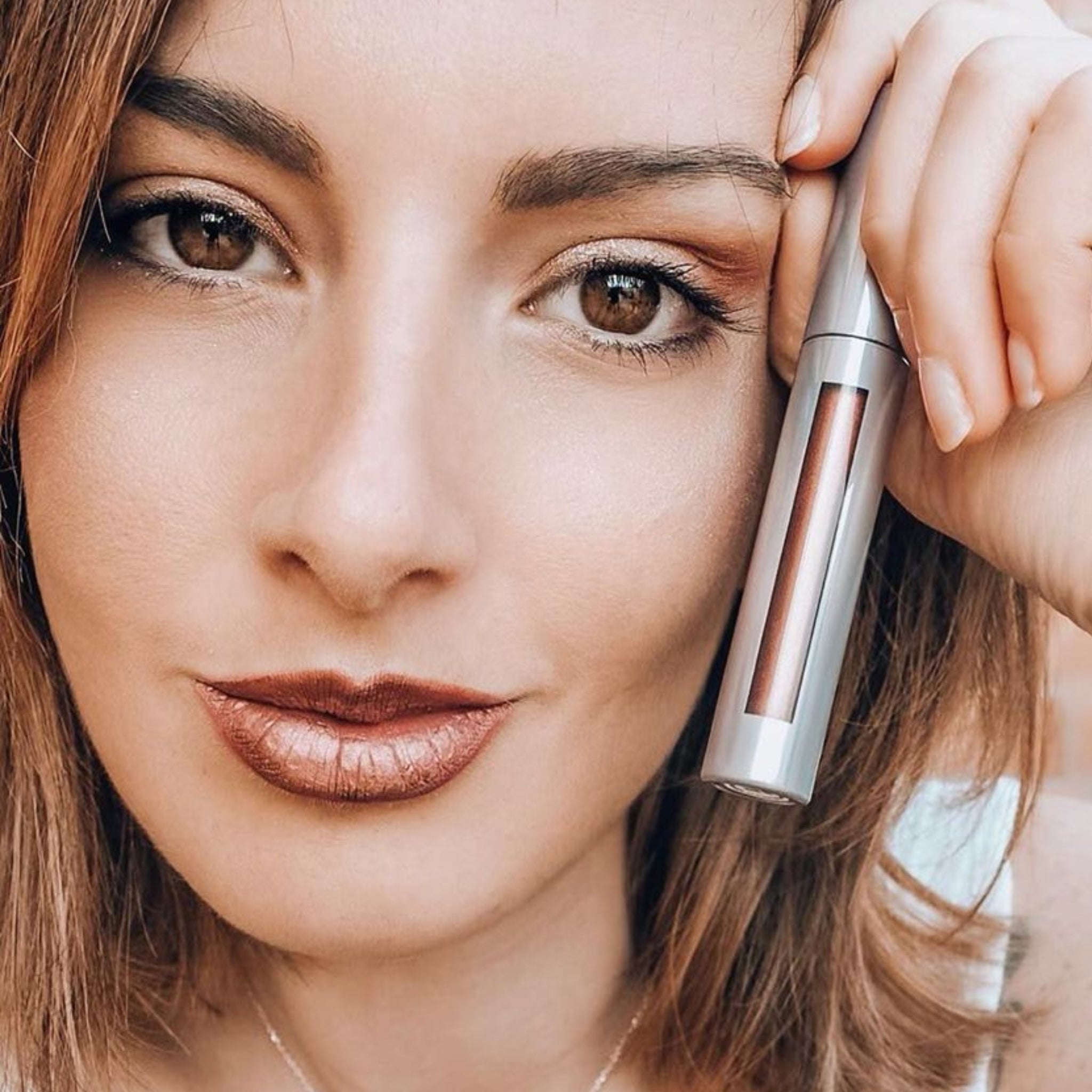 Film Noir | Frosted Golden Bronze Liquid Lipstick | Runway Rogue